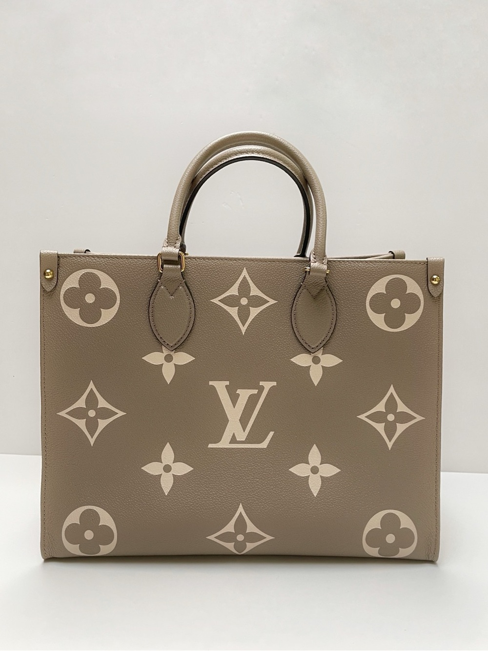 Louis Vuitton Taupe Monogram OnTheGo Tote MM